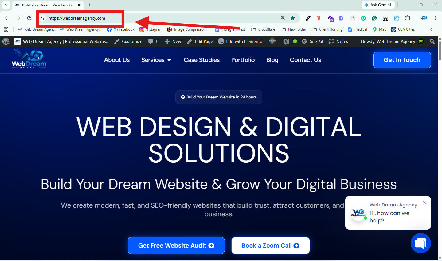 WordPress website securely loading over HTTPS