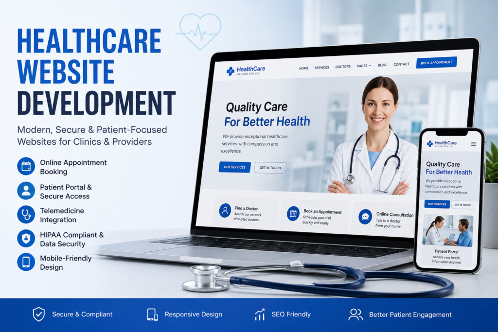 Healthcare website development for clinics and healthcare providers