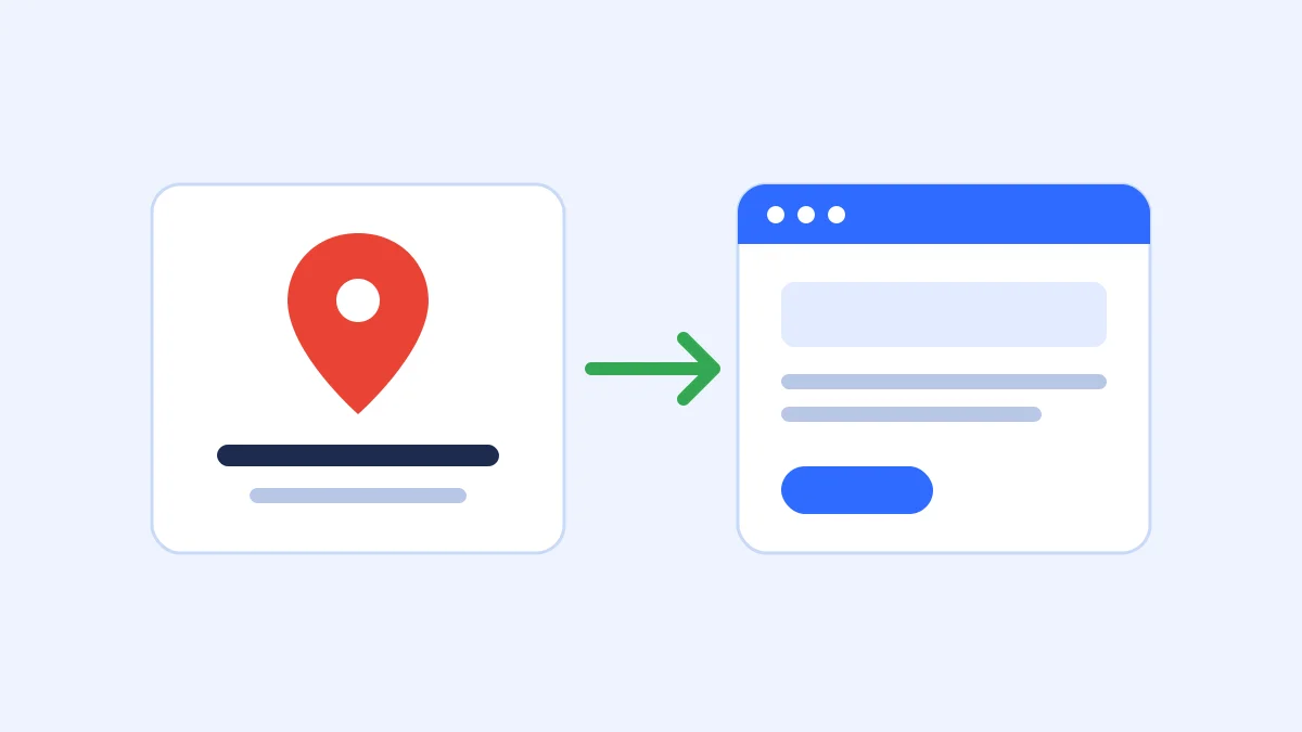 Google Business Profile connected to a website for local SEO
