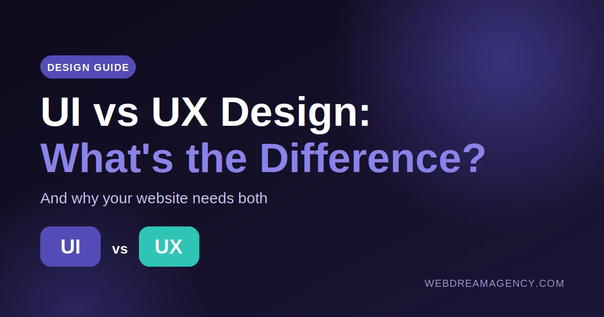 UI vs UX design: what’s the difference? guide by Web Dream Agency